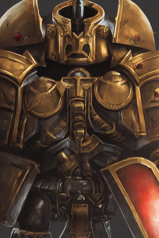 Image similar to armor portrait heros warhammer 4 0 k horus heresy fanart - the primarchs emperor by johannes helgeson animated with vfx concept artist & illustrator global illumination ray tracing hdr fanart arstation zbrush central hardmesh 8 k octane renderer comics stylized