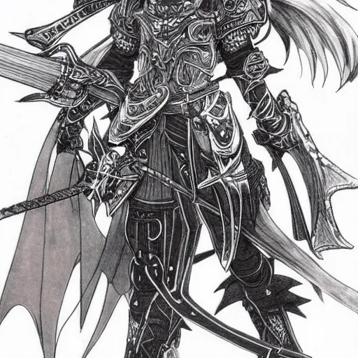 Image similar to a mage from final fantasy 14 drawn by Yoshitaka Amano, amazing linework