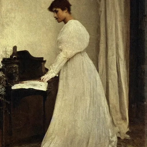 Image similar to ghost by alfred stevens