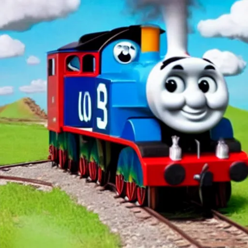 Image similar to mad max style thomas the tank engine