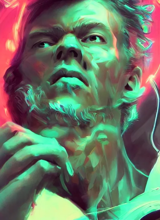 Image similar to a highly detailed long shot photo of masculin male face portrait, futurism, rococo cyber neon lighting, detailed futuristic fibonacci jewelry, profile posing, hyper photorealistic, crispy quality, digital photography, trending in pinterest, cinematic, 4 k ultra hd, art by pascal blanche, art by greg rutkowski, art by artgerm,