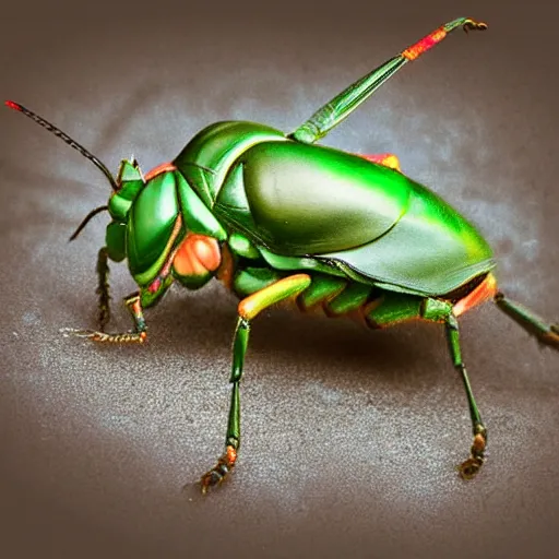 Prompt: rose chafer in studio lighting digital art