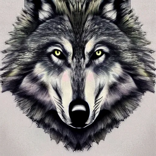 Image similar to wolf, art, detailed