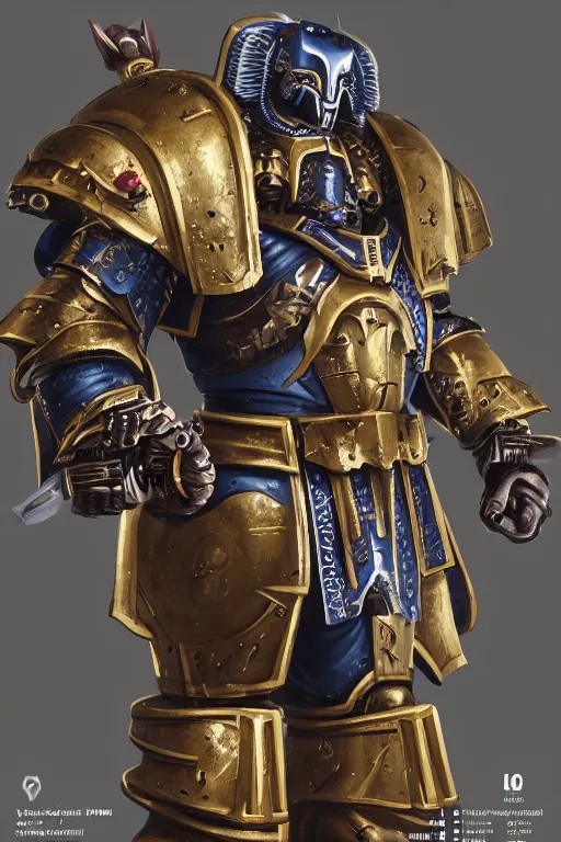 Image similar to armor portrait heros warhammer 4 0 k horus heresy fanart - the primarchs emperor by johannes helgeson animated with vfx concept artist & illustrator global illumination ray tracing hdr fanart arstation zbrush central hardmesh 8 k octane renderer comics stylized