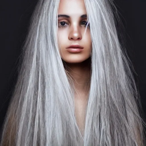 Image similar to “full body portrait, silver haired beautiful young sage women”