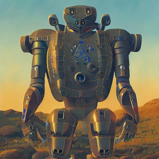 Image similar to occult mobile suit inscribed with runes, demonic mechanical exoskeleton wearing hardsurface armour by simon stalenhag, frank gehry, rob gonsalves, bandai box art