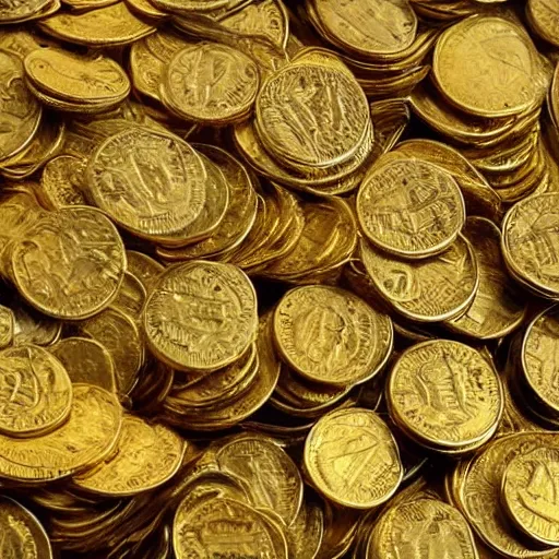 Image similar to millions of gold coins in a pile