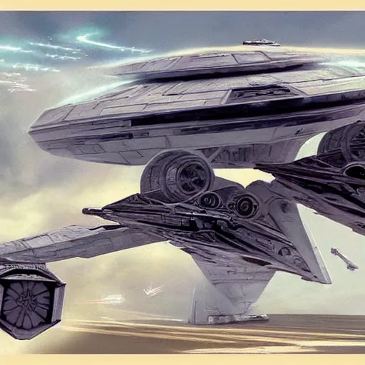 Image similar to concept art star wars vehicles