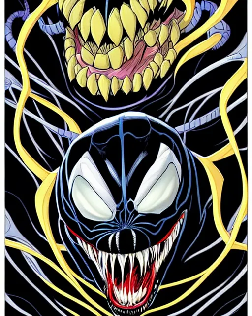 Image similar to a portrait of Venom by Gerardo Sandoval