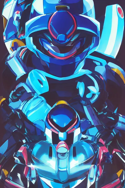 Image similar to robot ninja mask helmet megaman x zero rockman 2 0 2 2 switch game boss legacy collection fanart artsation, art gta 5 comics, behance hd by jesper ejsing, by rhads, makoto shinkai and lois van baarle, ilya kuvshinov, rossdraws global illumination ray tracing