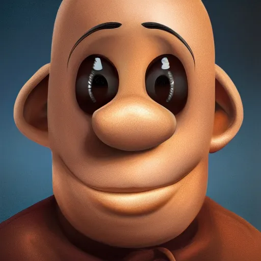 Image similar to teteaclaquestv mr potato head caricature, artgem, digital painting, color painting, hyperrealistic, concept art, oil painting, masterpiece, concept art, trending on deviantart, realistic and detailed face, highly detailed, high quality, 8 k, soft lighting, fancy colors, fantasy, cinematic, high coherence