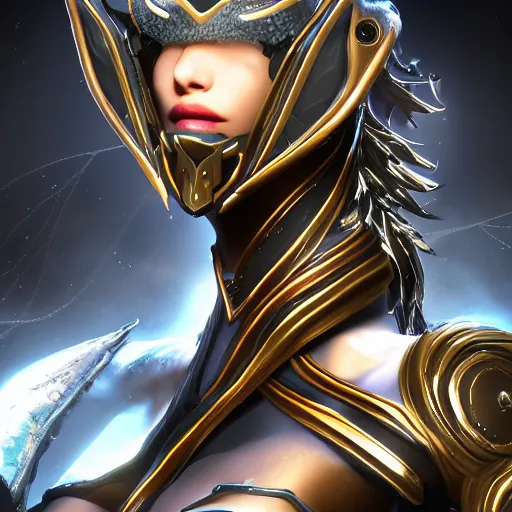 Image similar to highly detailed exquisite fanart, of a beautiful female warframe, but as an anthropomorphic robot dragon, close-up shot, epic cinematic shot, professional digital art, high end digital art, singular, realistic, captura, DeviantArt, artstation, Furaffinity, 8k HD render