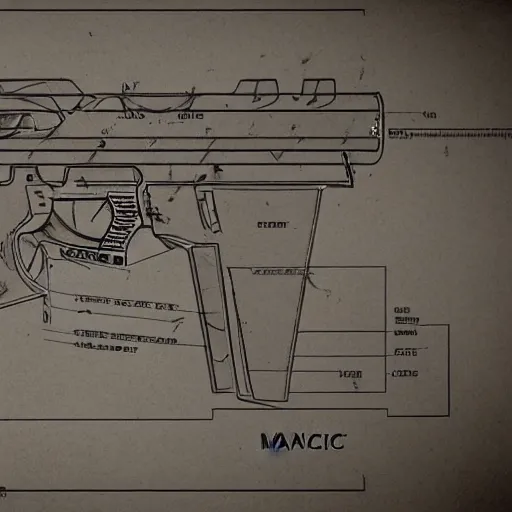 Image similar to heavy magical Pistol blueprint