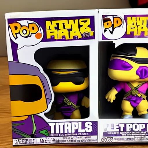 Prompt: 3 cute tmnt funko pop