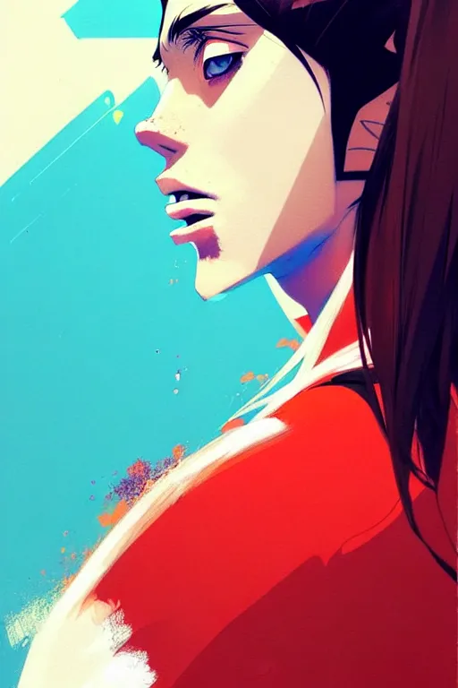 Prompt: a ultradetailed beautiful panting of a stylish girl in a volleyball jersey, by conrad roset, greg rutkowski and makoto shinkai, trending on artstation