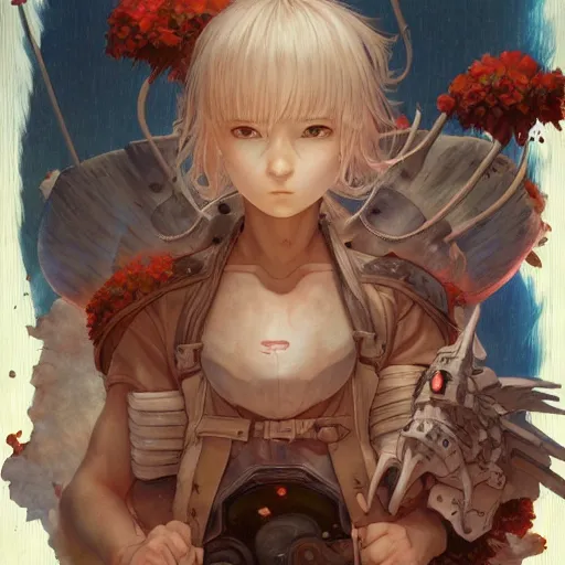 Image similar to prompt : ragnarok online portrait soft light painted by james jean and katsuhiro otomo and erik jones, inspired by akira anime, smooth face feature, intricate oil painting, high detail illustration, sharp high detail, manga and anime 1 9 9 9