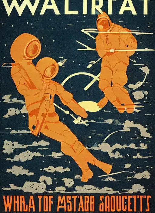 Image similar to WPA poster for the Martian colonies