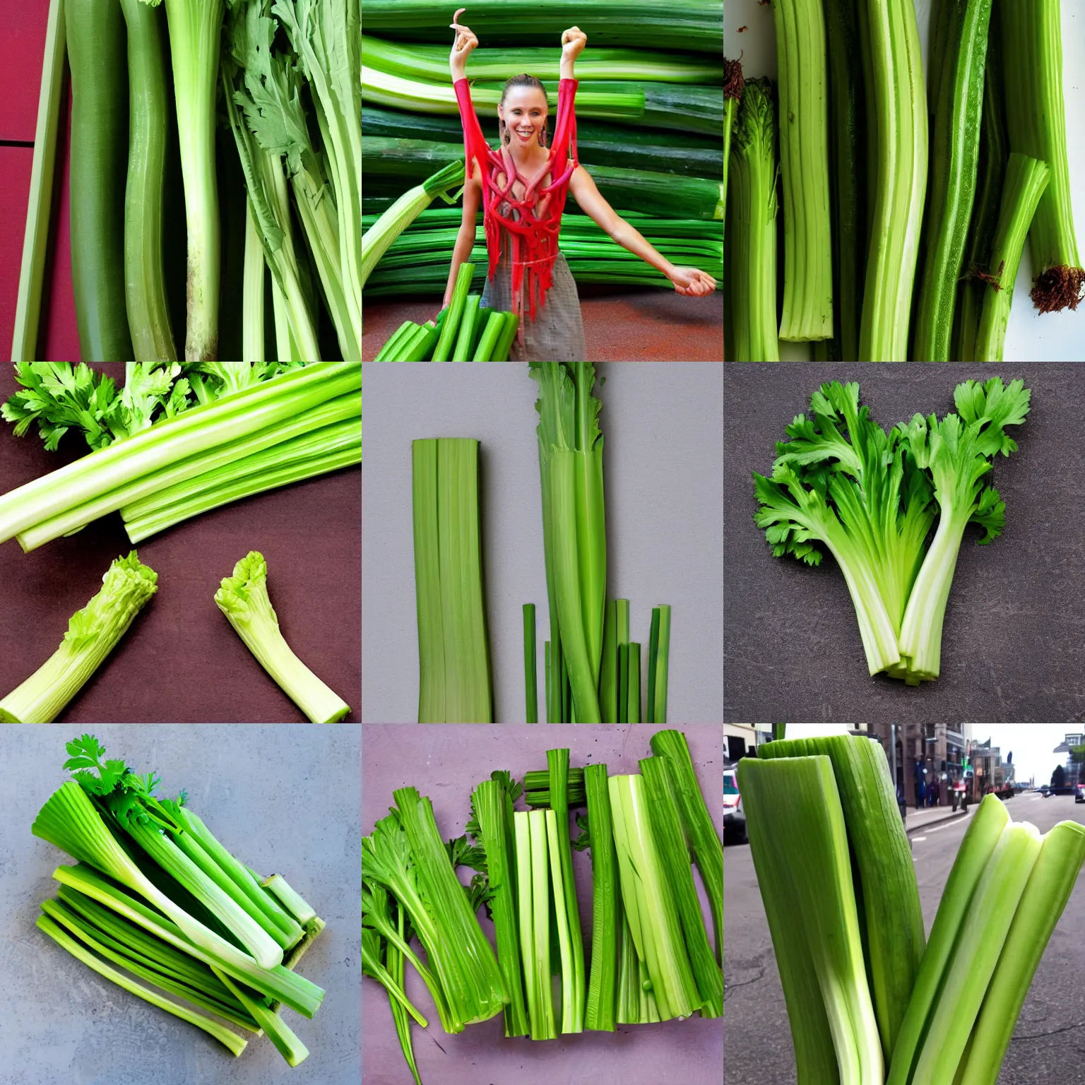 Prompt: humanoid celery