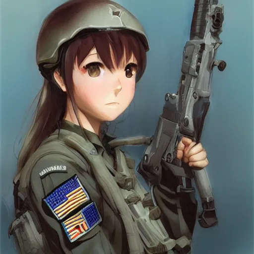 anime girl in a united states army special forces | Stable Diffusion |  OpenArt