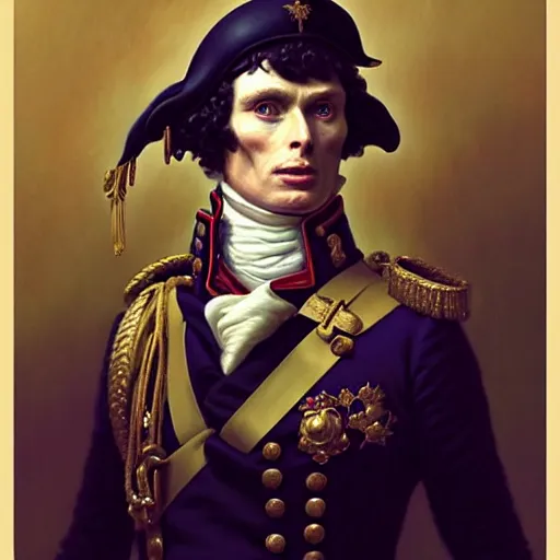 Prompt: cillian murphy dressed as napoleon - bonaparte, baroque painting, intricate, elegant, highly detailed, centered, digital painting, artstation, concept art, smooth, sharp focus, illustration, artgerm, tomasz alen kopera, peter mohrbacher, donato giancola, joseph christian leyendecker, wlop, boris vallejo