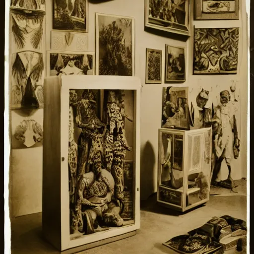 Image similar to an offset photography of an object on display, three colors, ( anthropology of wonder ), ( ( exotic artifacts ) ), bauhause, ( tropicalism ), ( colonial expedition ), exhibition, 6 0 s style