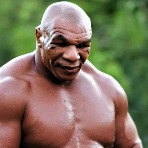 Prompt: mike tyson after he transformed into a fish