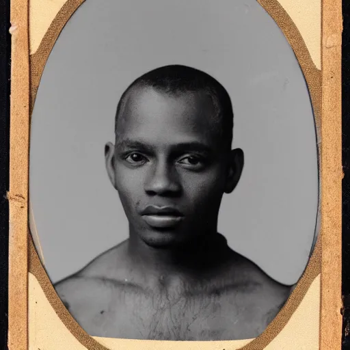 Prompt: vintage photo portrait of a black man