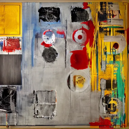 Prompt: artwork by robert rauschenberg, 4 k