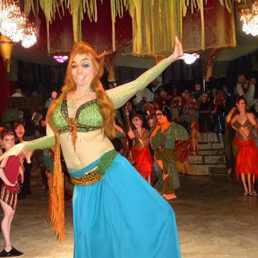 Prompt: fiona from shrek as a belly dancer