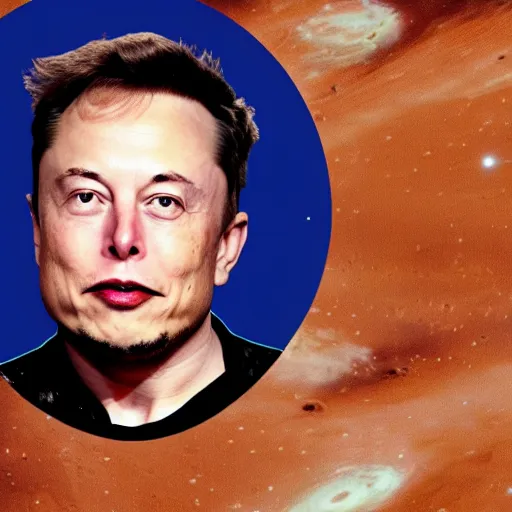 Image similar to Elon musk on the Mars Dollar bill