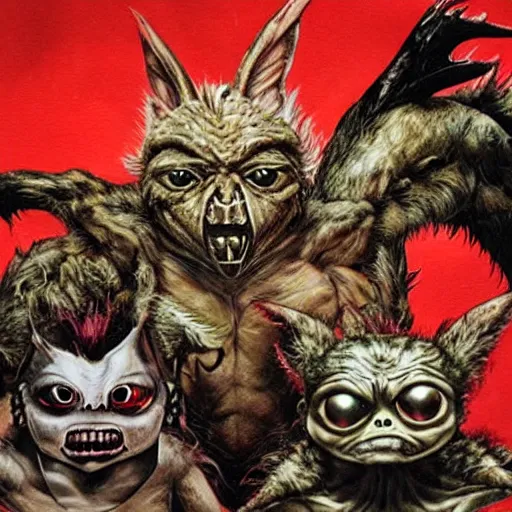 Image similar to gremlins vs predator