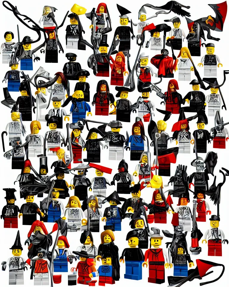 Prompt: lego marilyn manson illuminati cult