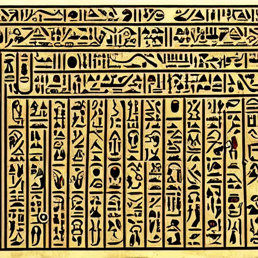 Image similar to interior of an evil egyptian heiroglyphic maze covered in mysterious hidden eye symbols, hyper detailed