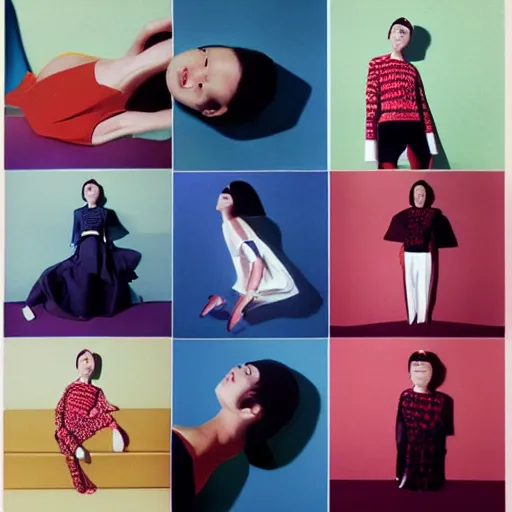 Image similar to realistic photoshooting for a new balenciaga lookbook, color film photography, photo of a woman, photo in style of shusei nagaoka, 3 5 mm