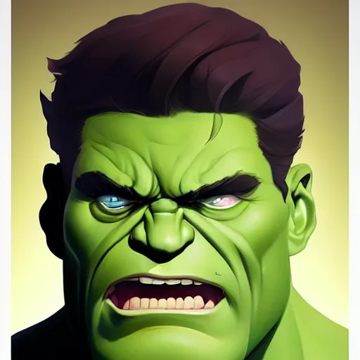 Image similar to face icon stylized minimalist the hulk, loftis, cory behance hd by jesper ejsing, by rhads, makoto shinkai and lois van baarle, ilya kuvshinov, rossdraws global illumination