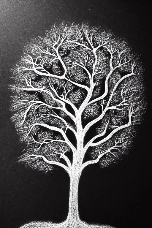 Prompt: a tree, drawn on a blackboard, intricate, elegant, highly detailed, smooth, sharp focus, artstation