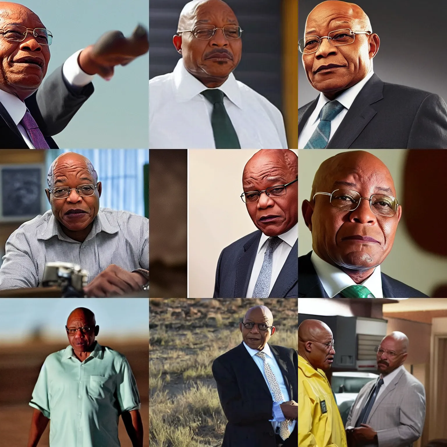 Prompt: film still of jacob zuma in breaking bad