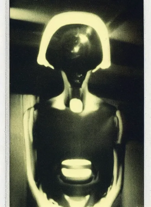 Image similar to vintage polaroid of a nightmarish mutated creature, studio lighting, from a 1 9 8 0 s japanese horror movie by chris cunningham