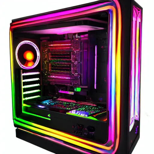 Image similar to baroque rgb gaming computer