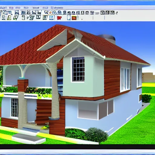 Image similar to 3 d home arcitecture design software, old software, windows 3. 1 software