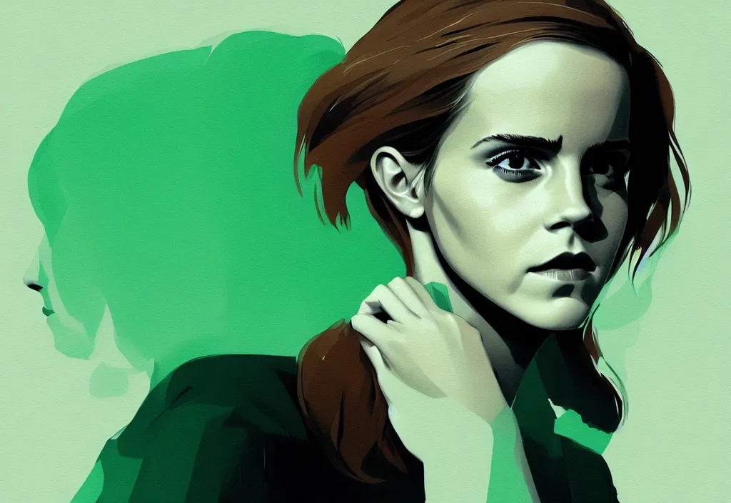 Prompt: emma watson as candidate into presidents of us, epic debates, presidental elections candidates, cnn, fox news, fantasy, by atey ghailan, by greg rutkowski, by greg tocchini, by james gilleard, by joe gb fenton, dynamic lighting, gradient light green, brown, blonde cream, salad and white colors in scheme, grunge aesthetic