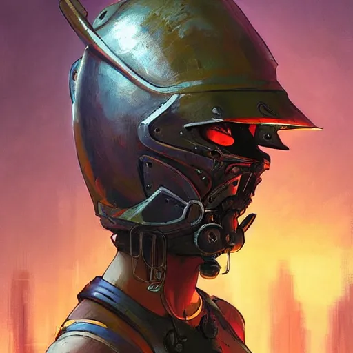 Image similar to cyberpunk viking helmet mask warrior goddess robot ninja fantasy, art gta 5 cover, official fanart behance hd artstation by jesper ejsing, by rhads, makoto shinkai and lois van baarle, ilya kuvshinov, ossdraws