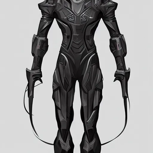 Image similar to concept art, stylized proportions, long thin legs, large shoulders, concept design, sketch, male, science fiction suit, helmet, in the style of darren bartley, trending on artstation