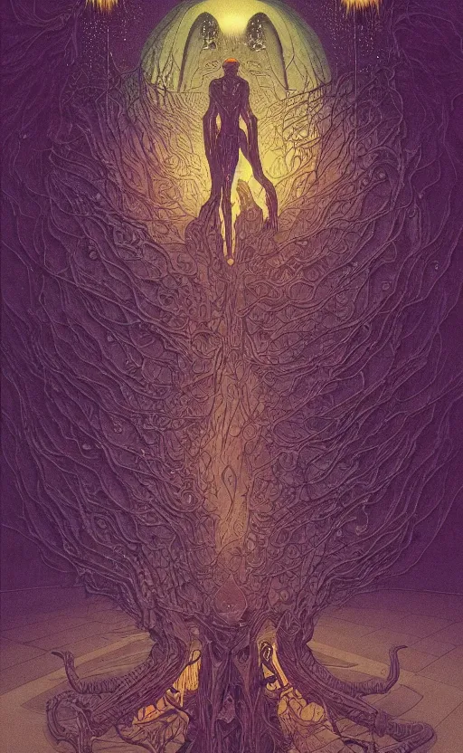 Image similar to a ambivalence and expressive detailed intricate amazing poster for a lyrical, fine and creepy alien on onlyfans screaming, by tim white, edmund dulac and james c. christensen. trending on artstation.