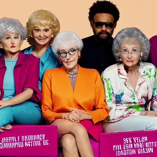 Prompt: golden girls VICE TV CBD dispensary reboot television SD directed by Wes Anderson