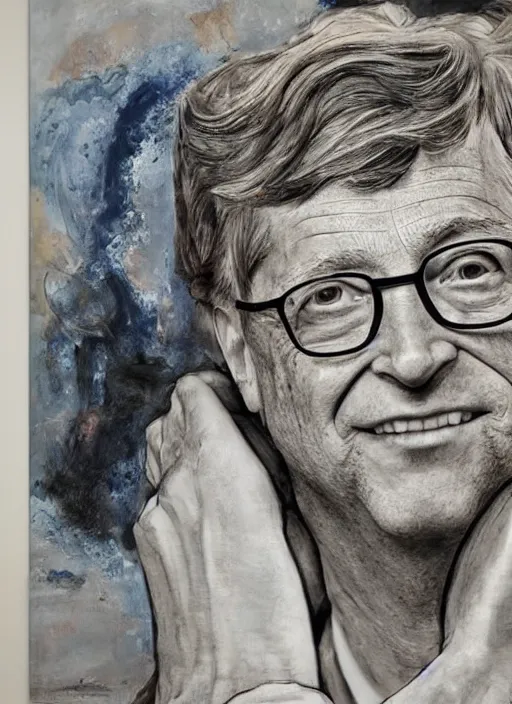 Image similar to expose yourself to art, bill gates