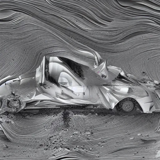 Prompt: car Ash Thorp khyzyl saleem car on the coronation of napoleon : medium size : in oil liquid, organic architecture small size forms structure : 7, u, x, y, o medium size forms: Kazimir Malevich forms : zaha hadid architecture medium size forms: brutalist medium size forms: keyshot, unreal engine 5, high reflections oil, liquid high glossy, high specularity, ultra detailed, 4k, 8k, 16k