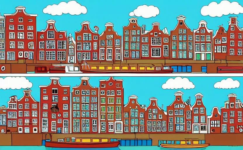 Prompt: Amsterdam in the style of family guy