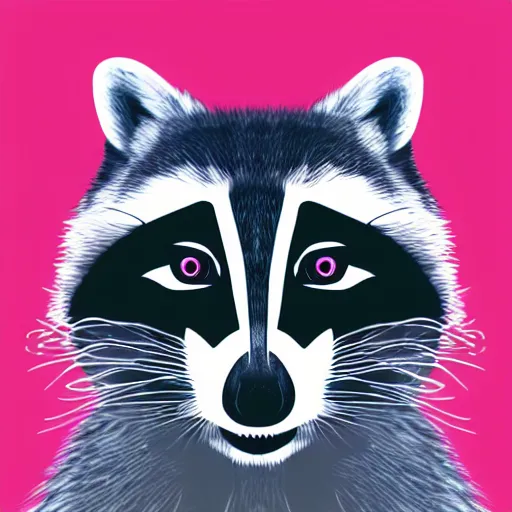 Image similar to “portrait of racoon in the style of metamask with laser eyes”