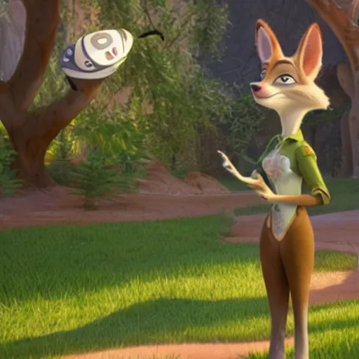 Image similar to zootopia screenshot of female moth